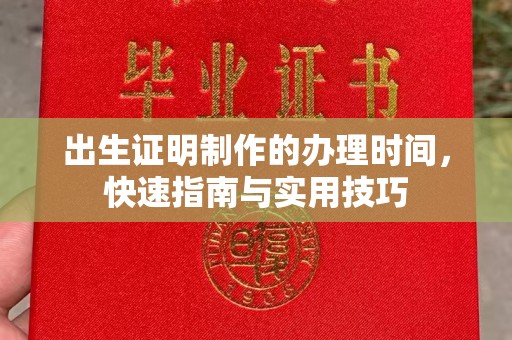 宜春出生证明制作的办理时间，快速指南与实用技巧
